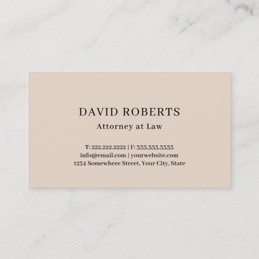 Advocaat op de rechtenschaal van justitie Dark Gra Visitekaartje (Achterkant)