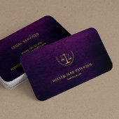 Advocaat op schaal elegant paars leder visitekaartje