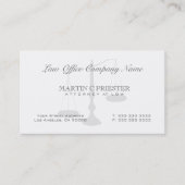 advocaat op schaal van de wet watermerk visitekaartje (Voorkant)