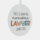 Advocaat | Openbaar aanklager | Geweldige advocaat Glas Ornament (Voorkant Rechts)