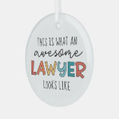 Advocaat | Openbaar aanklager | Geweldige advocaat Glas Ornament (Voorkant links)