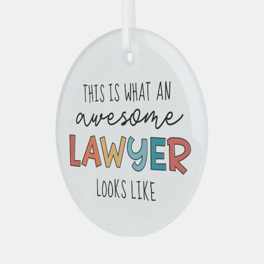 Advocaat | Openbaar aanklager | Geweldige advocaat Glas Ornament (Voorkant links)