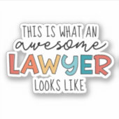 Advocaat | Openbaar aanklager | Geweldige advocaat Sticker (Voorkant)