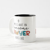 Advocaat | Openbaar aanklager | Geweldige advocaat Tweekleurige Koffiemok (Voorkant links)