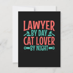 Advocaat overdag, kattenliefhebber 's nachts briefkaart