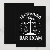 Advocaat overleefde het balie-examen kaart (Voorkant / Achterkant)