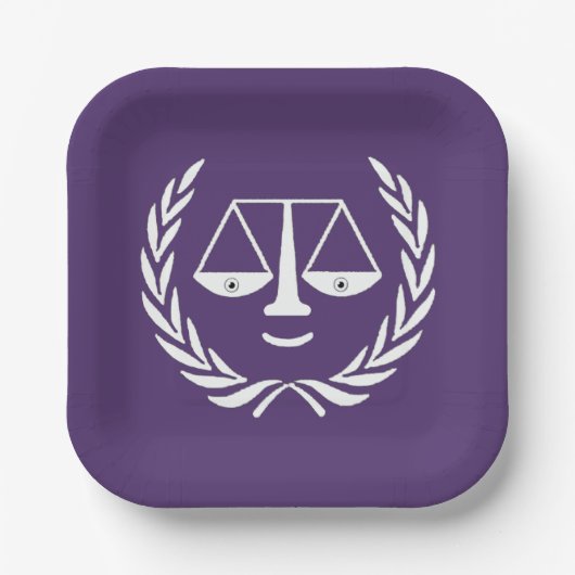 Advocaat Party Paper Borden Papieren Bordje (Voorkant)