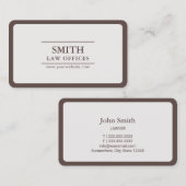 Advocaat Plain Round Corner Visitekaartje (Voorkant / Achterkant)