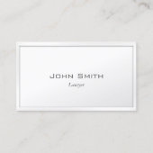 Advocaat Plain White Border Minimaal Visitekaartje (Voorkant)