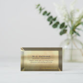 Advocaat/procureur luxe goudeffect visitekaartje (Staand voorkant)