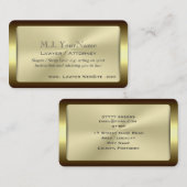 Advocaat/procureur luxe met goudeffect visitekaartje (Voorkant / Achterkant)
