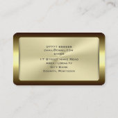 Advocaat/procureur luxe met goudeffect visitekaartje (Achterkant)