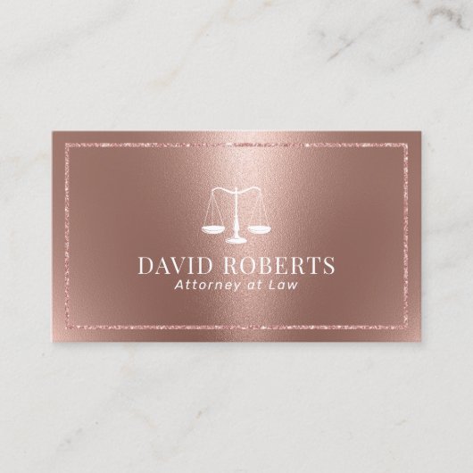 Advocaat Procureur Modern Roos Gold Juridisch Advi Visitekaartje (Voorkant)