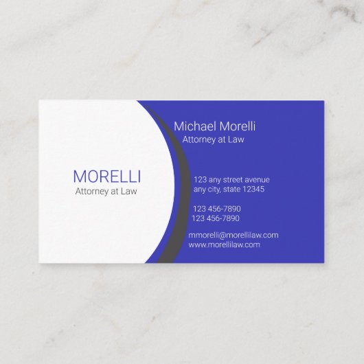Advocaat Professional Visitekaartje (Achterkant)