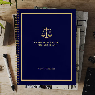 Advocaat professionele gouden justitie weegschaal  notitieboek