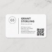 Advocaat QR Code Logo Professioneel Visitekaartje (Voorkant)