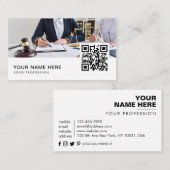Advocaat QR-code Visitekaartje (Voorkant / Achterkant)