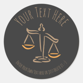 advocaat | raadsman | jurylid | Advocatenkantoor / Ronde Sticker