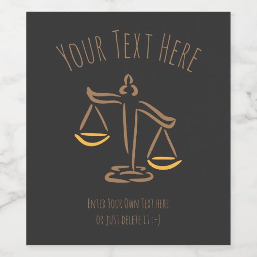 advocaat | raadsman | jurylid | Advocatenkantoor / Wijn Etiket (Enkel label)