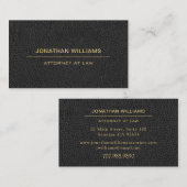 Advocaat Recht Faux Leather Gold Zwart Visitekaartje (Voorkant / Achterkant)