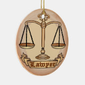 Advocaat Recht Schalen Keramisch Ornament (Rechts)