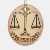 Advocaat Recht Schalen Keramisch Ornament (Links)