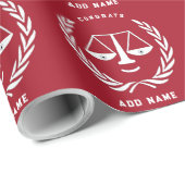 Advocaat Recht School Afstudeerder Gift Cadeaupapier (Rol Hoek)