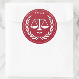 Advocaat Rechtenschool Afstuderen 2026 Ronde Sticker