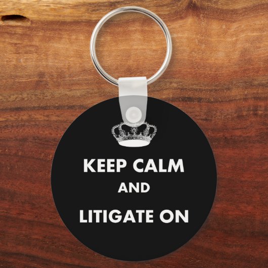 Advocaat/rechtenstudent schrijft: "Kalm houden..." Sleutelhanger (Voorkant)