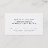 Advocaat rechter Auctioneer gavel Visitekaartje (Achterkant)