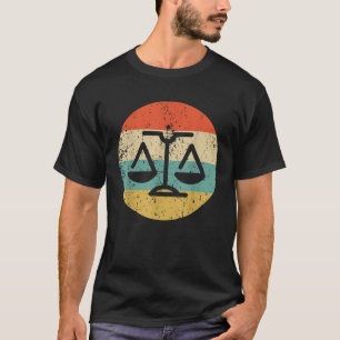 Advocaat Rechter Retro Weegschaal Van De Rechtsple T-shirt