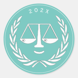 Advocaat Rechtsschool Afstuderen 2026 Ronde Sticker
