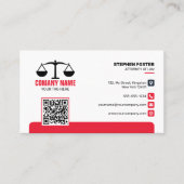 Advocaat Red & Black Attorney bij Law Justice Scal Visitekaartje (Voorkant)