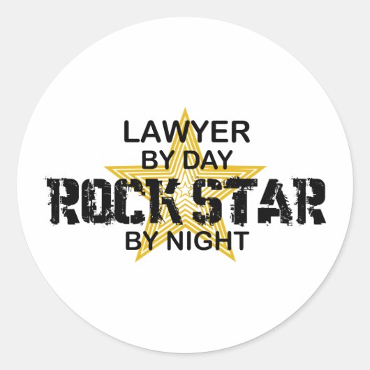 Advocaat Rock Star by Night Ronde Sticker (Voorkant)