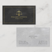 Advocaat Scales of Justice Gold (effect) Attorney Visitekaartje (Voorkant / Achterkant)
