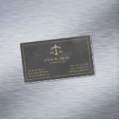 Advocaat Scales of Justice Gold (effect) Attorney Visitekaartje Magneet (Voorbeeld)