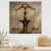 Advocaat - Schaal - Eerlijk en rechtvaardig Poster (Keuken)