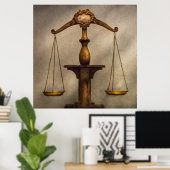Advocaat - Schaal - Eerlijk en rechtvaardig Poster (Thuiskantoor)