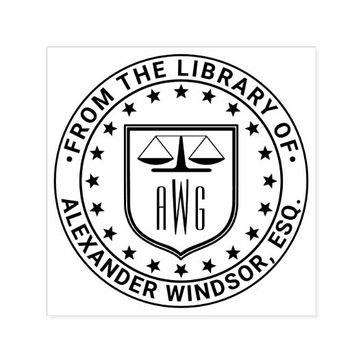 Advocaat Schalen van de Rechtvaardigheid #3 Recht  Zelfinktende Stempel (Design)