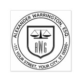 Advocaat Schalen van Justitie #3NS Law Shield Naam Zelfinktende Stempel (Design)