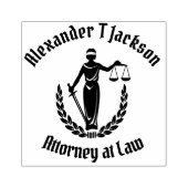 Advocaat Schalen van Justitie Custom Rubberstempel (Afrduk)
