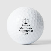 Advocaat Schalen van Justitie Douanerecht Kantoor Golfballen (Voorkant)