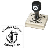 Advocaat Schalen van Justitie Maatwerk Rubberstempel (Gestempeld)
