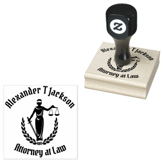 Advocaat Schalen van Justitie Maatwerk Rubberstempel (Gestempeld)