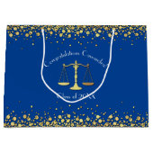 Advocaat School Blue Gold Graduparty Groot Cadeauzakje (Voorkant)