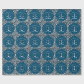 Advocaat School Blue Silver Graduparty Cadeaupapier (Vlak)
