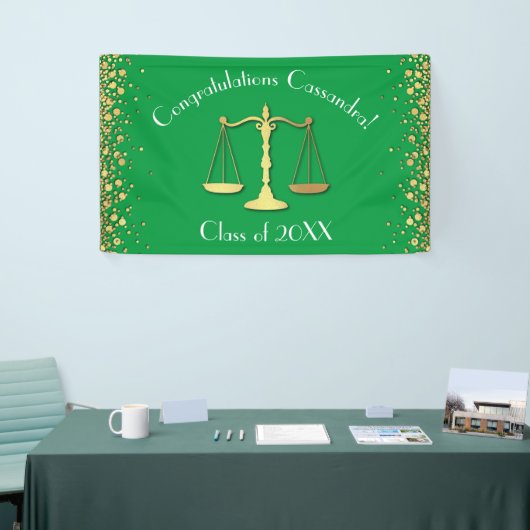 Advocaat School Green Gold Graduparty Spandoek (Beurs)