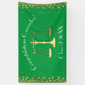 Advocaat School Green Gold Graduparty Spandoek (Verticaal)