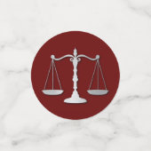 Advocaat School Maroon Silver Graduparty Confetti (Kleine voorkant)