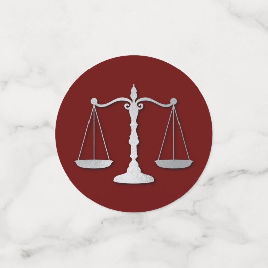 Advocaat School Maroon Silver Graduparty Confetti (Kleine voorkant)